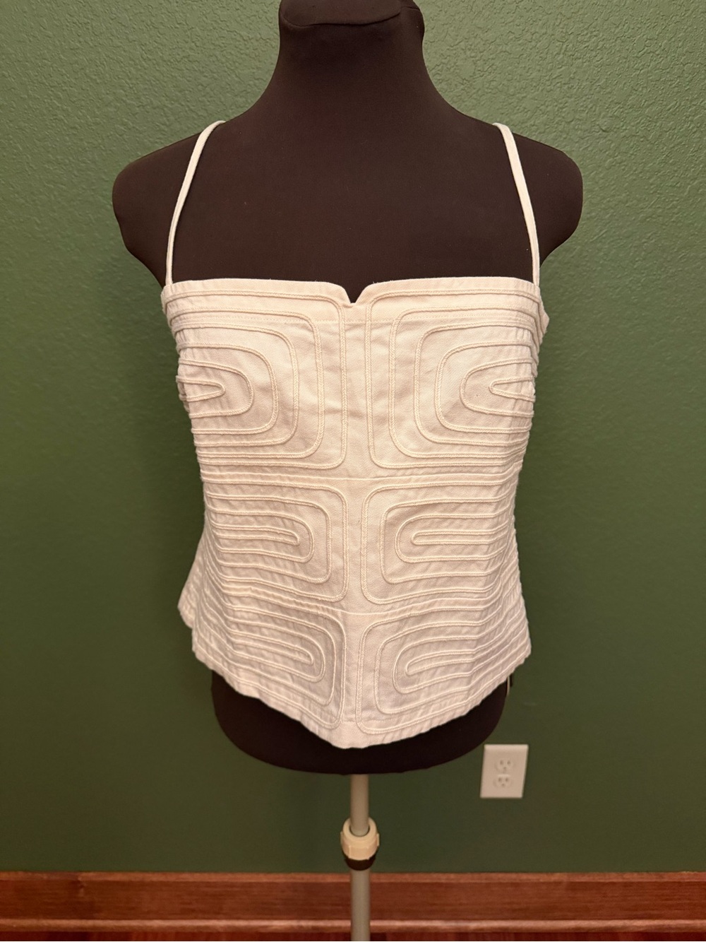 LOFT White Square-Neck Spaghetti Strap Camisole